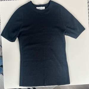 Everlane 100% Ultrafine Merino Wool Short-Sleeve Tee Black Small